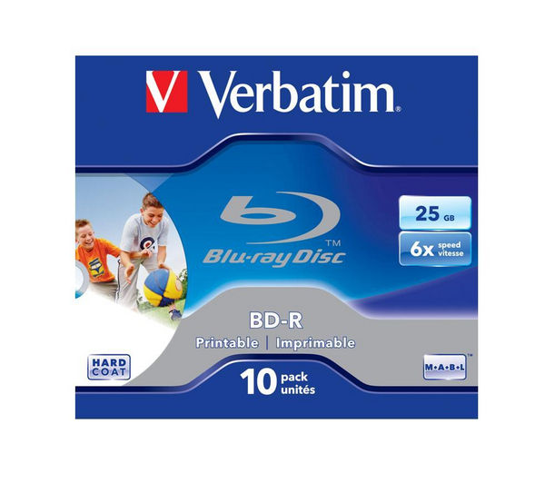 VERBATIM 6x Speed BD-R Blank Blu-ray Discs - Pack of 10 - 43751 ...
