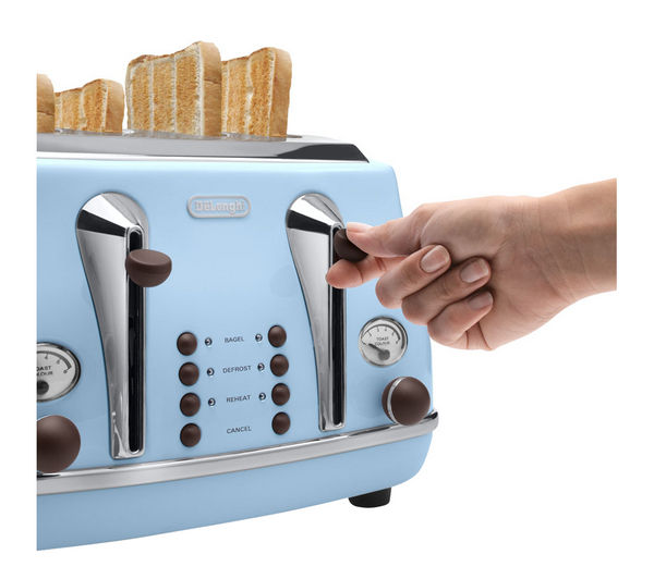 DeLonghi CTOC4003AZ 4 Slice Toaster Azure