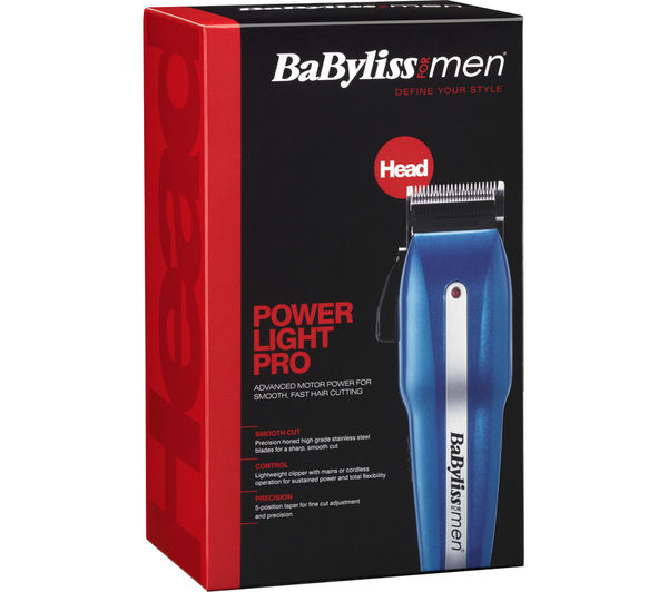 babyliss for men powerlight pro hair clipper set 7498cu4