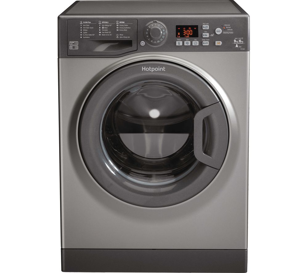 Hotpoint Washer Dryer Aquarius FDF 9640 G 9 kg  - Graphite, Graphite