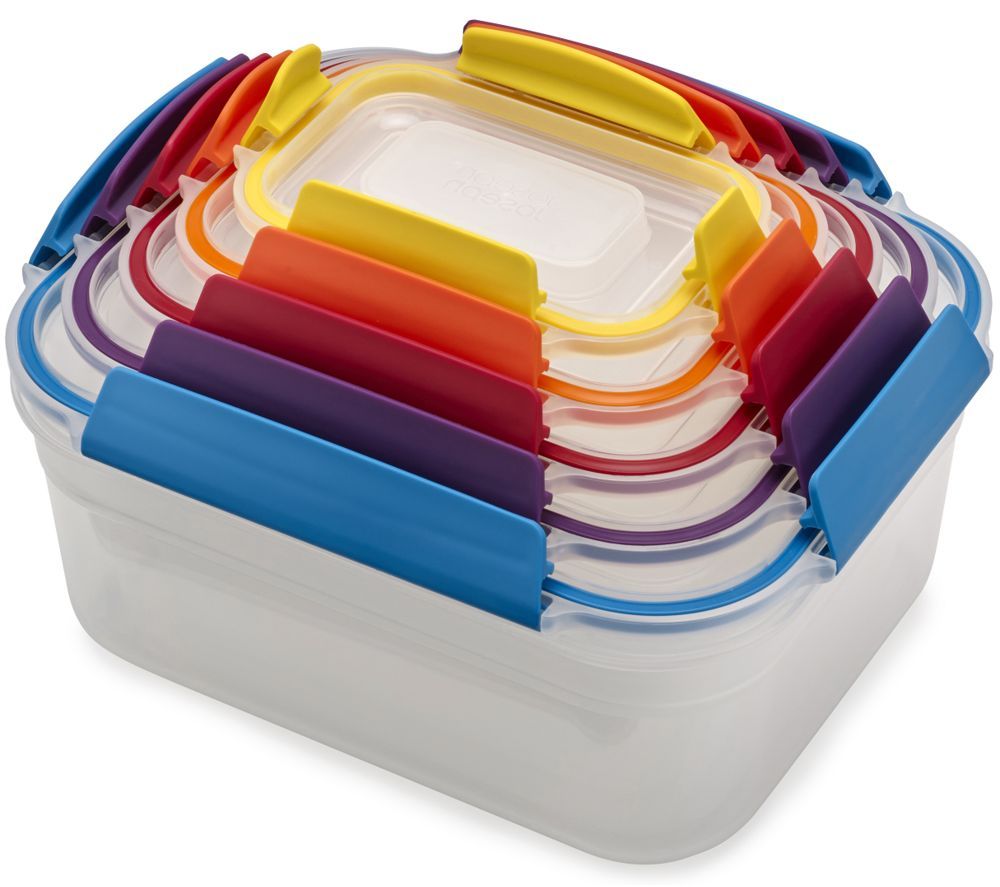 JOSEPH JOSEPH Nest Lock Rectangular Storage Container Set - Multicolour, Pack of 5