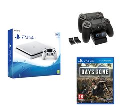 SONY PlayStation 4, Days Gone & Twin Docking Station Bundle - 500 GB, White