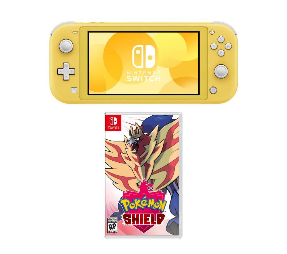 NINTENDO Switch Lite & Pokemon Shield Bundle Yellow Fast Delivery