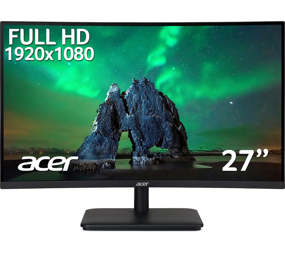 ACER ED270RPbiipx Full HD 27 Curved LED Monitor - Black, Black