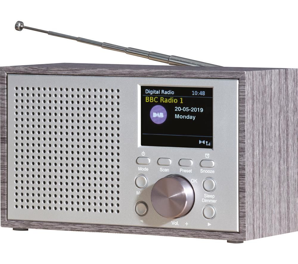 DAEWOO AVS1323 Portable DAB? Retro Radio - Grey, Grey