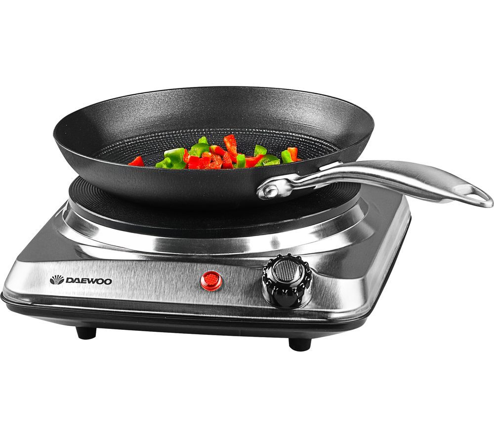DAEWOO SDA1731 Single Electric Hot Plate - Silver