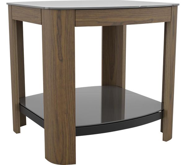 Avf Affinity 500 Ft50affw Side Table Walnut Black Glass