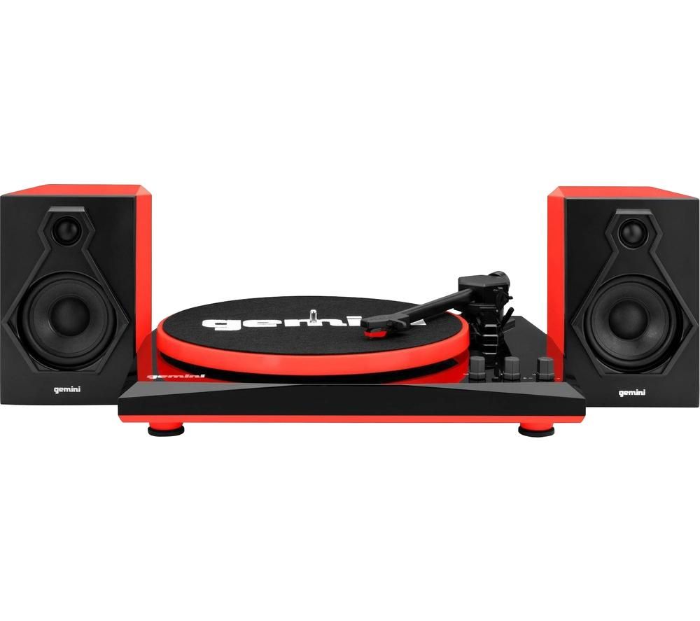 GEMINI TT-900 Bluetooth Turntable with Stereo Speakers - Red