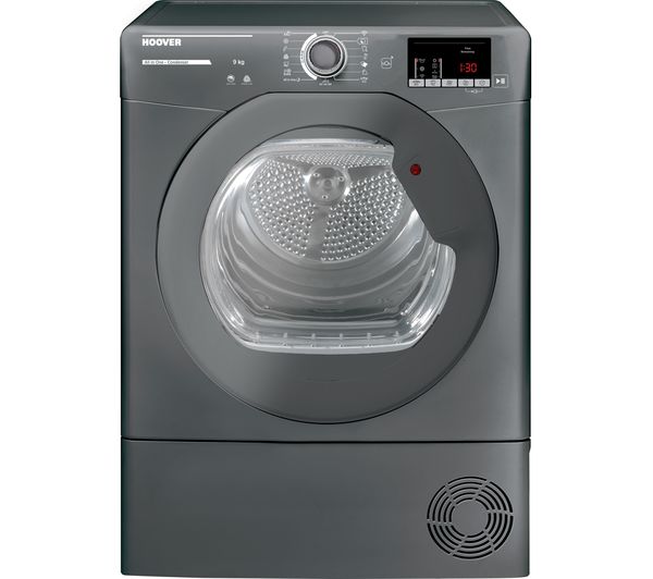 Image of HOOVER H-Dry 300 HLE C9DRGR WiFi-enabled 9kg Condenser Tumble Dryer - Graphite