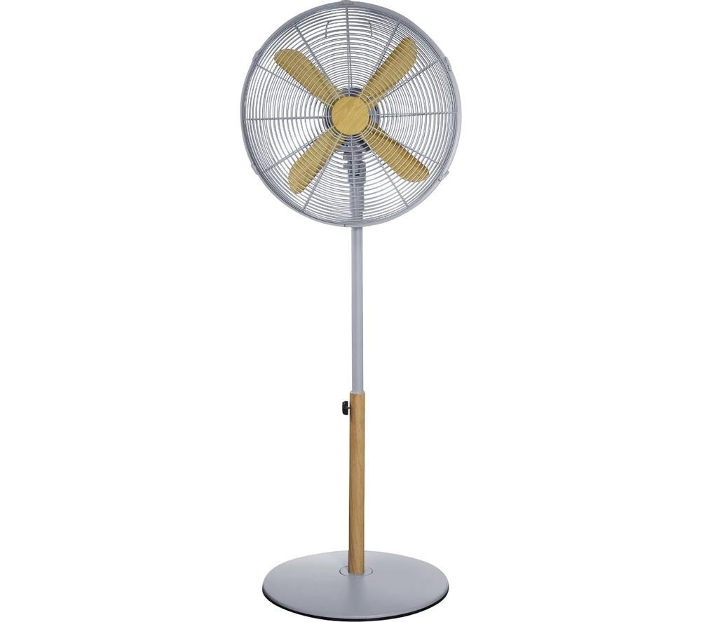 RUSSELL HOBBS Scandi RHMPF1601WDG 16" Pedestal Fan – Grey & Brown