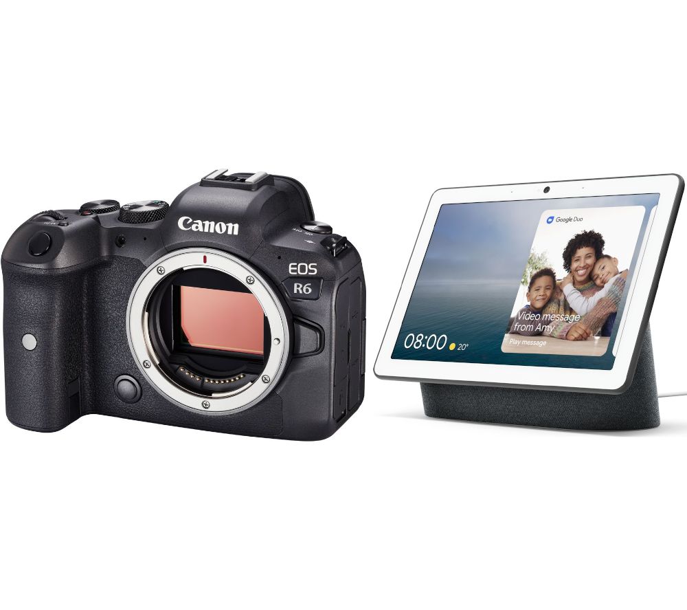 CANON EOS R6 Mirrorless Camera & Charcoal Nest Hub Max Bundle - Body Only, Charcoal