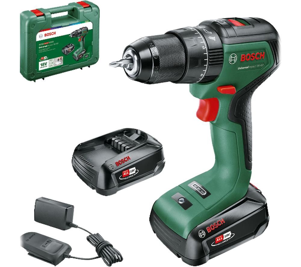UniversalImpact 18V-60 Cordless Combi Drill with 2 Batteries