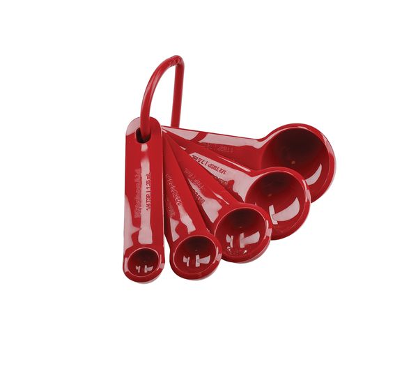 Kitchenaid 5 Piece Measuring Spoon Set Red
