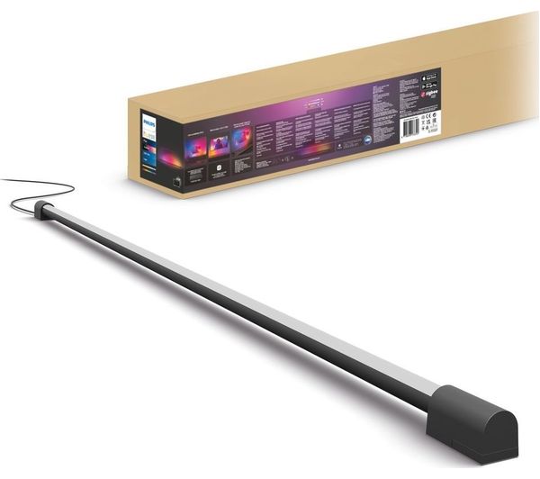 PHILIPS HUE White & Colour Ambiance Gradient Smart LED 60" TV Large Light Tube - Black