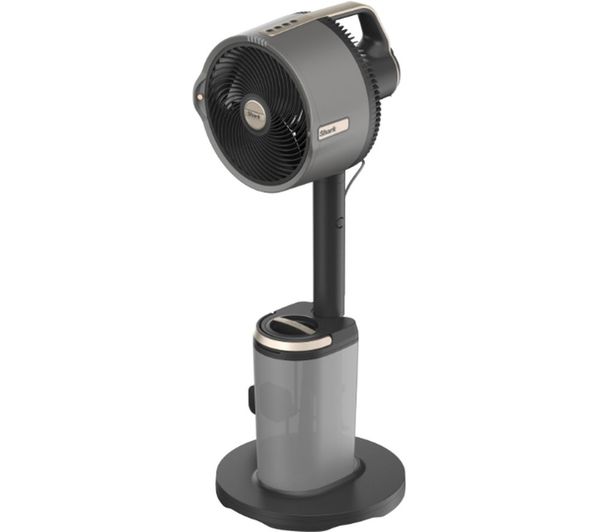 Shark Flexbreeze Pro Mist Fa300uk Portable 118 Hybrid Pedestal Fan Misting System Dark Grey