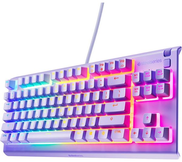 An image of STEELSERIES Apex 3 TKL Gaming Keyboard - Lavender