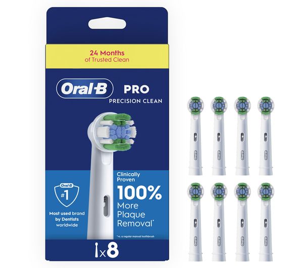 An image of ORAL-B Pro Precision Clean Replacement Toothbrush Head - Pack of 8