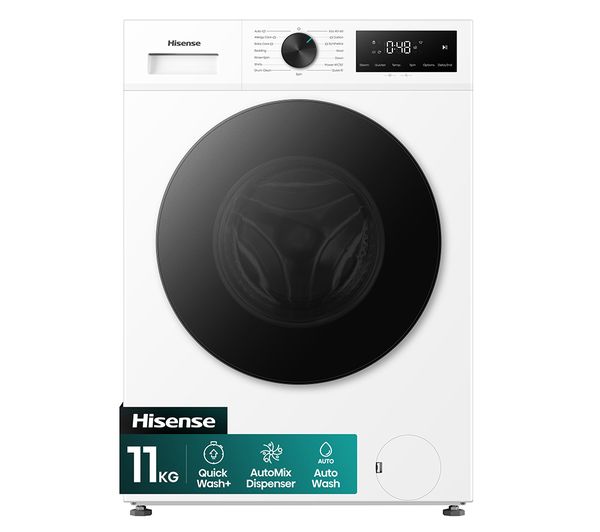 An image of HISENSE 1i Series WF1I1142BWL2 11 kg 1400 Spin Washing Machine - White