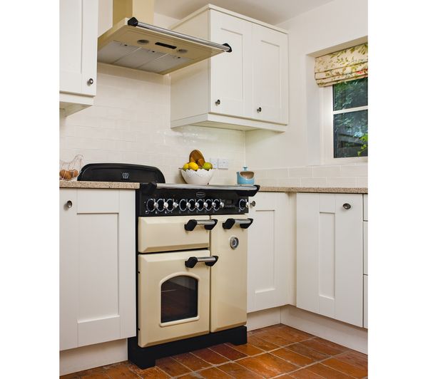 Rangemaster Classic Deluxe 90 Dual Fuel Range Cooker Black at Maria