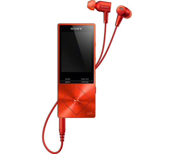 SONY Walkman NW-A25HNR16 GB MP3 Player with FM Radio - Red