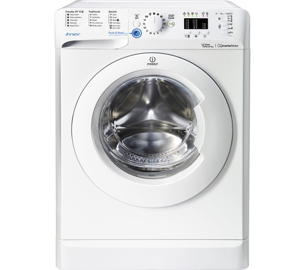 INDESIT BWA 81283X W 8 kg 1200 Spin Washing Machine – White, White