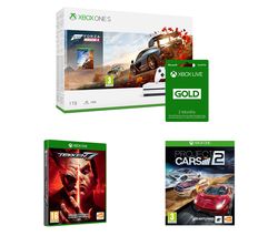 MICROSOFT Xbox One S, Forza Horizon 4, Tekken 7, Project Cars 2 & Xbox LIVE Gold Bundle - 1 TB