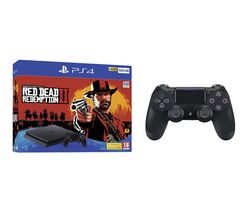 SONY PlayStation 4, Red Dead Redemption 2 & DualShock 4 V2 Wireless Controller Bundle - 500 GB