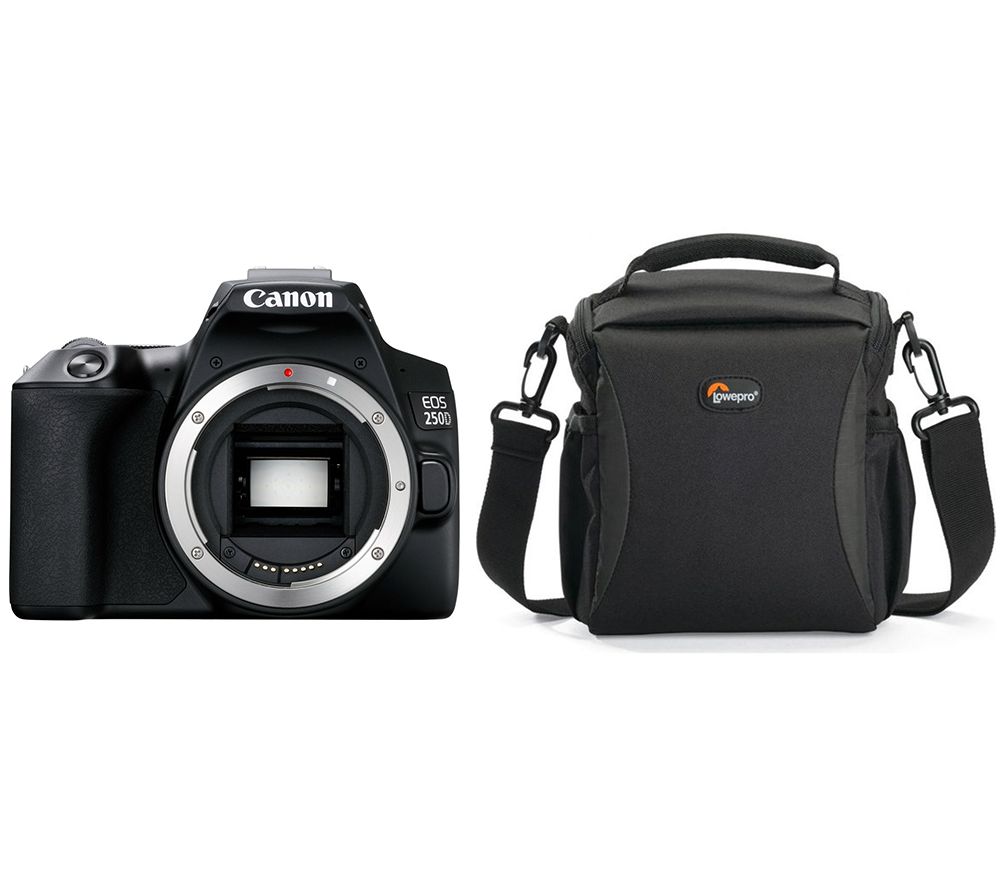 CANON EOS 250D DSLR Camera Body Only & Bag Bundle, Black