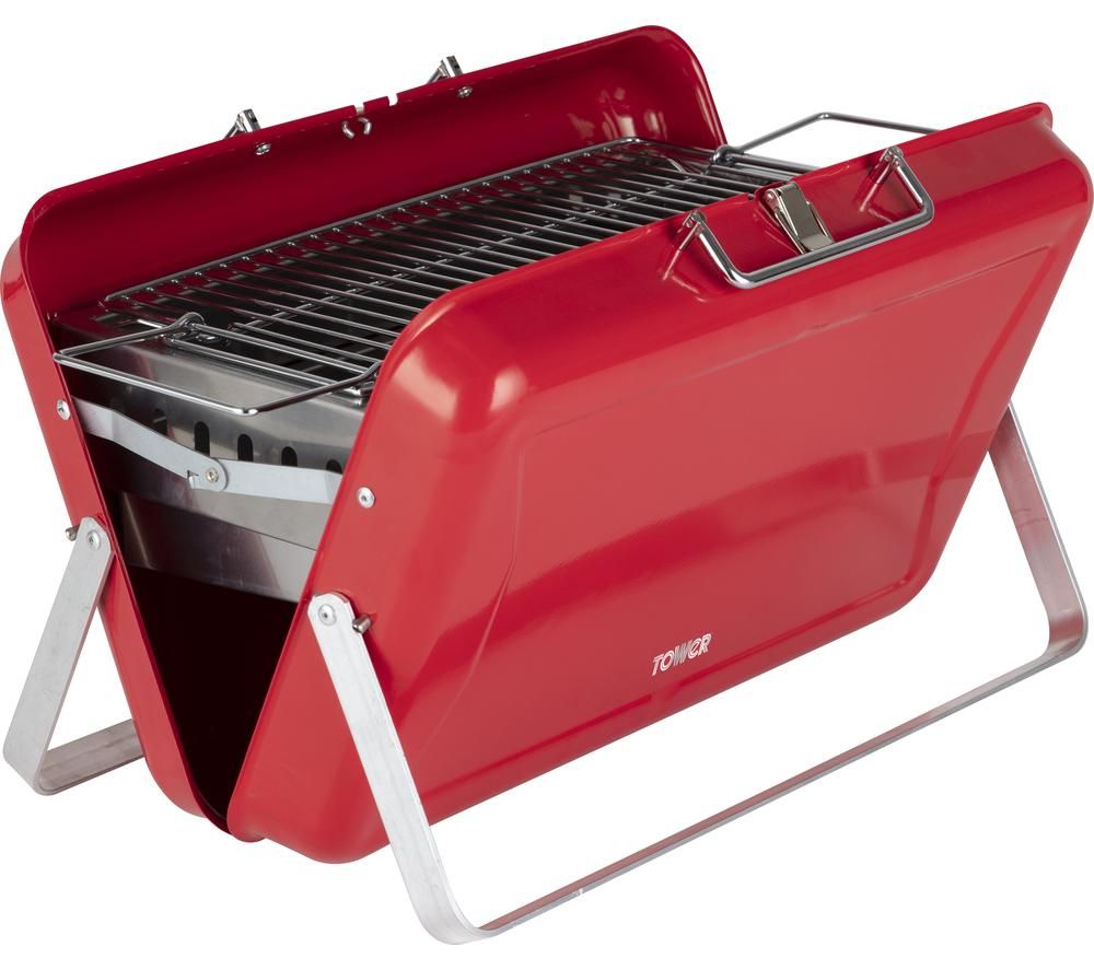 TOWER T978516RED Portable Charcoal Grill BBQ - Red