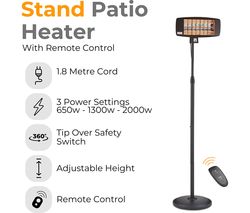 SH16350N Patio Heater - Black