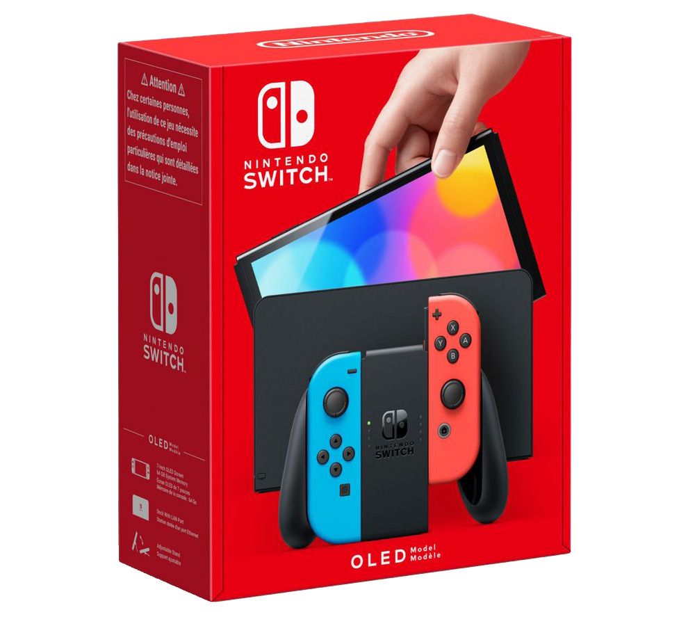 Switch OLED - Neon Red & Blue