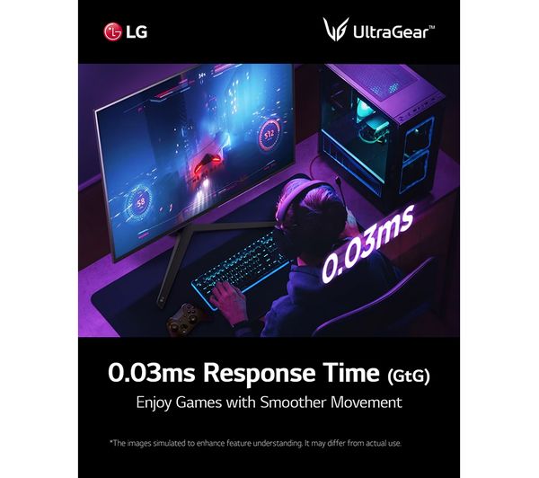 LG UltraGear 27GR95QE Quad HD 27" OLED Gaming Monitor - Grey & Purple ...