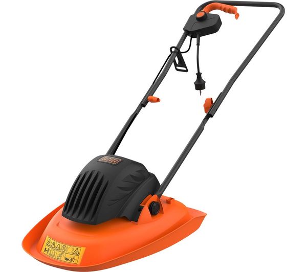 BLACK + DECKER BEMWH551-GB Corded Hover Lawn Mower - Black & Orange