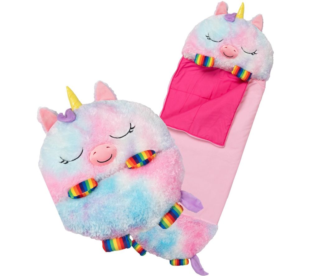 Rainbow Unicorn 2-in-1 Plush Toy & Sleeping Bag – Medium