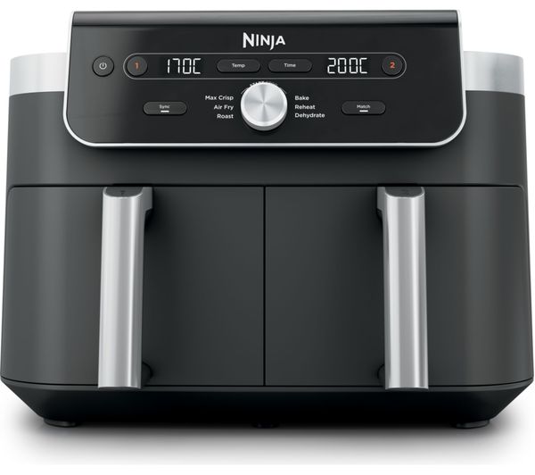 An image of NINJA 6-in-1 DualZone XL DZ901UK 9.5L Air Fryer - Grey