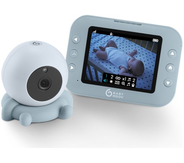 An image of BABYMOOV Yoo Roll 3.2" Wireless Battery Video Monitor - Blue
