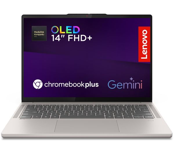 An image of LENOVO 83MY002HUK 14" Chromebook - MediaTek Kompanio Ultra, 128 GB UFS, Seashell