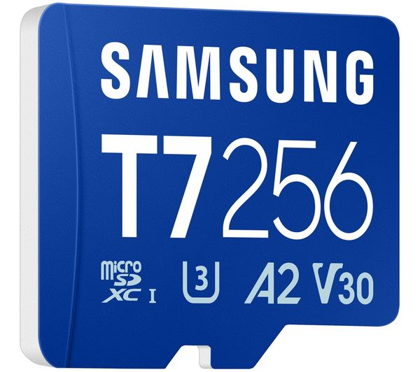 An image of SAMSUNG T7 Class 10 MicroSD Memory Card - 256 GB