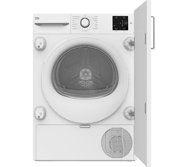 An image of BEKO Pro NTIKP71121WN Integrated 7 kg Heat Pump Tumble Dryer - White