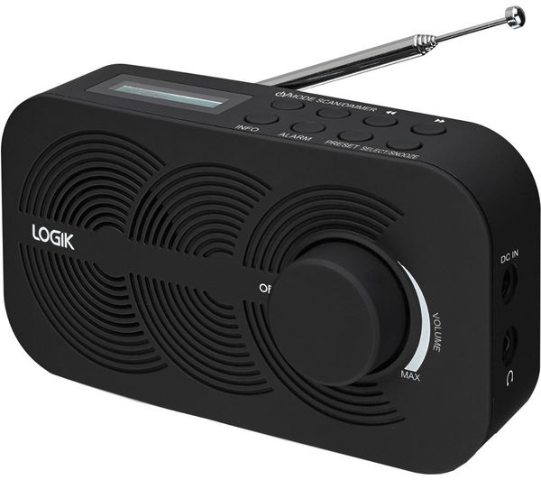  LOGIK LRBDAB14 Portable DAB Radio Black Currys Business