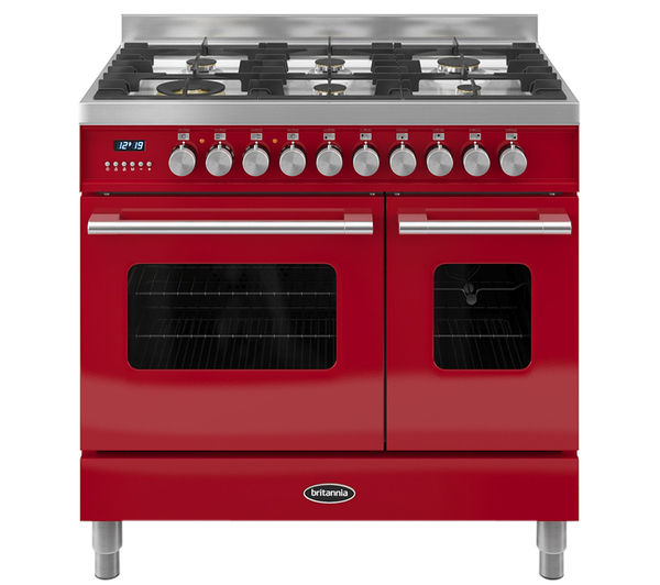 BRITANNIA Delphi 90 RC9TGDERED Duel Fuel Range Cooker - Red, Red