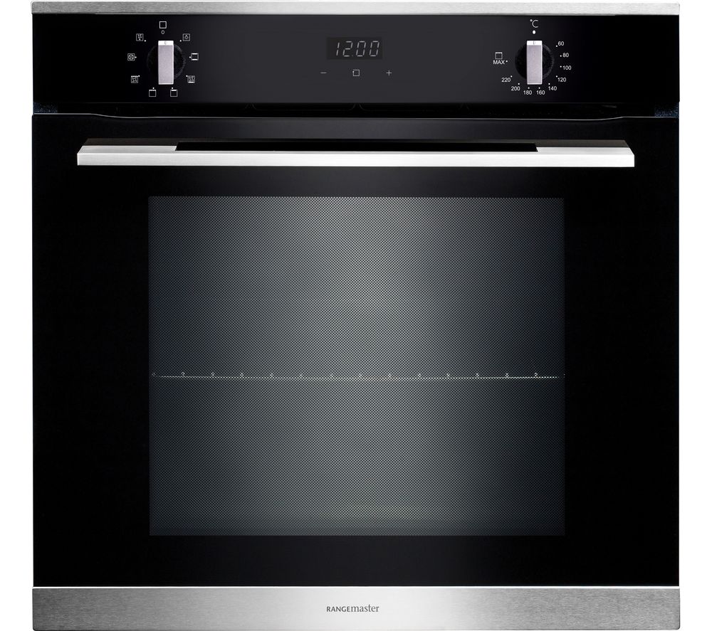 RANGEMASTER RMB608BL/SS Electric Oven – Black & Stainless Steel, Stainless Steel