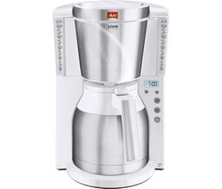 MELITTA Look IV Therm Timer Filter Coffee Machine - White & Stainless Steel