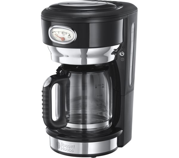 23377014002 RUSSELL HOBBS Retro Glass Filter Coffee Machine Black Currys Business