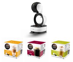 DOLCE GUSTO by Krups Lumio KP130140 Coffee Machine & Pod Bundle - Macchiato, Americano & Cappuccino