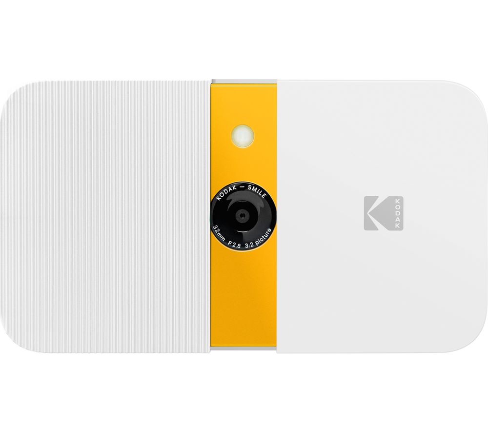 KODAK Smile Digital Instant Camera - White & Yellow, White