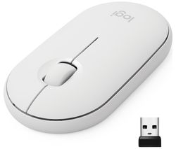 Pebble M350 Wireless Optical Mouse - White