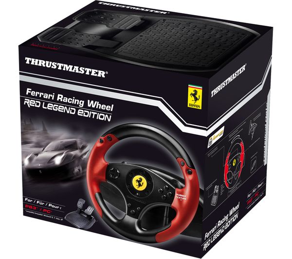 Buy THRUSTMASTER Red Legend Ferrari Racing Wheel & Pedals - Red & Black ...