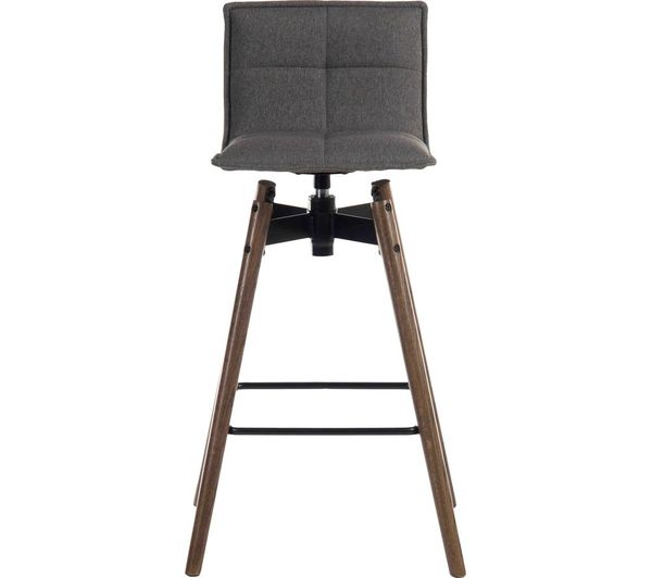 TEKNIK 6977GREY-DK Spin Bar Stool Chair - Grey