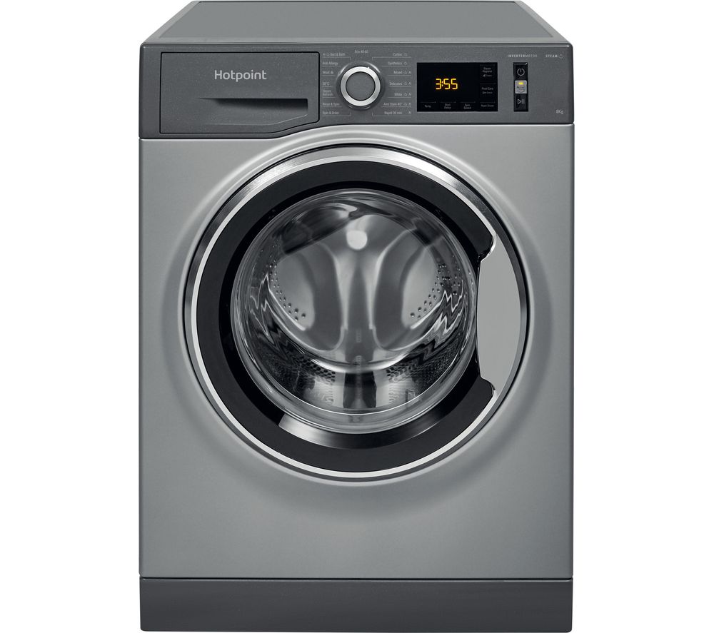 HOTPOINT NM11 844 GC A UK N 8 kg 1400 Spin Washing Machine  Graphite, Graphite